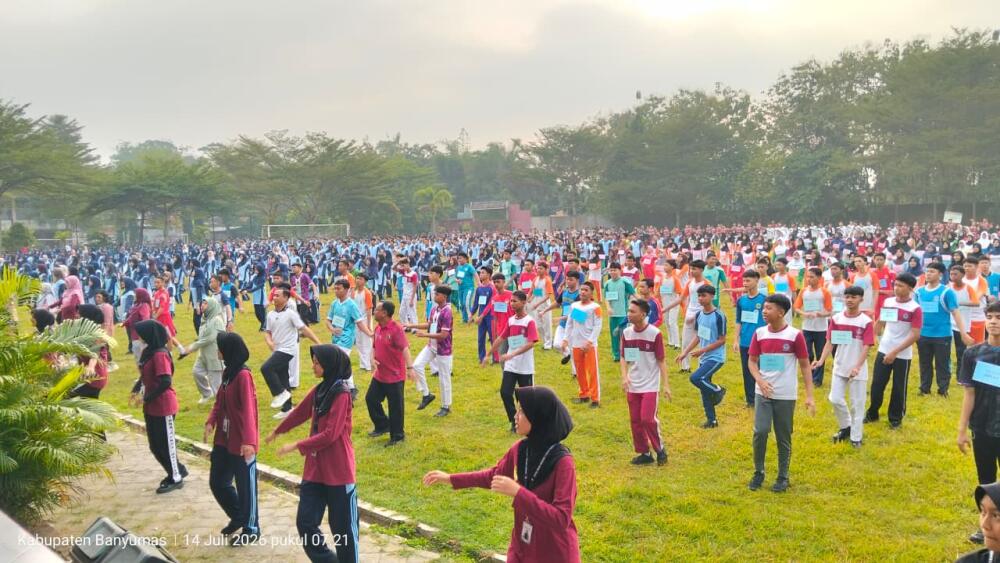 Olah Sehat Jasmani dan Rohani SMA Negeri 1 Banyumas bersama Murid Baru Tahun 2026